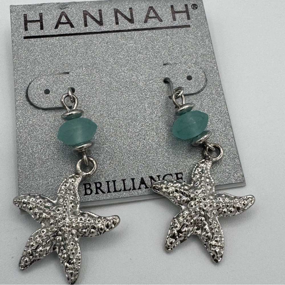 Hannah Brilliance Nautical Beach Ocean Sea Glass Sea Life Bracelet and Earrings - Picture 9 of 11